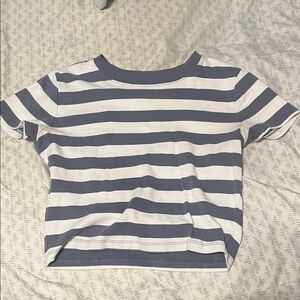 Hollister Blue and White Striped Shirt